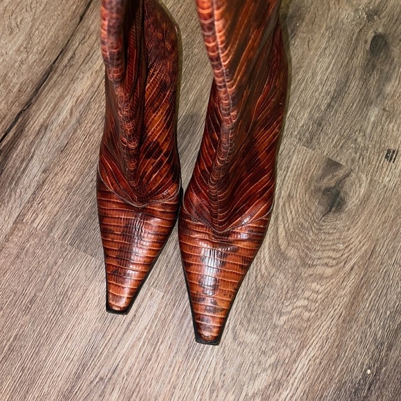 Giuseppe Zanotti burgundy reptile embossed boots size - 36 - Picture 3 of 8